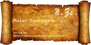 Maier Zsuzsanna névjegykártya